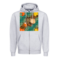 Heather Grey fall boot seamless pattern Zipper Hoodie - BundleAndBundleShop