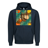 Navy fall boot seamless pattern Zipper Hoodie - BundleAndBundleShop