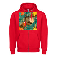 Red fall boot seamless pattern Zipper Hoodie - BundleAndBundleShop
