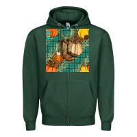 Sports Green fall boot seamless pattern Zipper Hoodie - BundleAndBundleShop