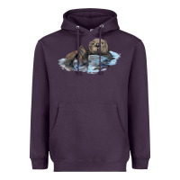 Plum california sea otter Heavyweight Hoodie - LillyAllenDesigns