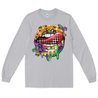 Moon Dust mardi gras lips Long Sleeve Tee - CowGirlArtShop
