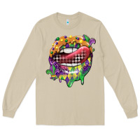Mushroom mardi gras lips Long Sleeve Tee - CowGirlArtShop
