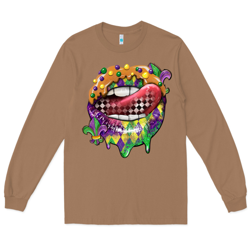 Mardi Gras Lips Long Sleeve Tee by CowGirlArtShop | Teevron