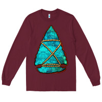 Burgundy turquoise arrowhead Long Sleeve Tee - Jasminsmagicworld
