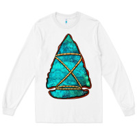 White turquoise arrowhead Long Sleeve Tee - Jasminsmagicworld