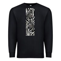 Black Zebra Premium Sweatshirt - LillyAllenDesigns
