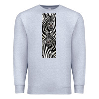 Heather Grey Zebra Premium Sweatshirt - LillyAllenDesigns