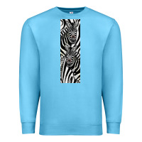 Ocean Blue Zebra Premium Sweatshirt - LillyAllenDesigns