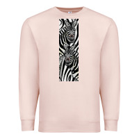 Pale Pink Zebra Premium Sweatshirt - LillyAllenDesigns