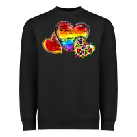 Black Pride hearts Heavyweight Sweatshirt - FaDigitalArtStudio