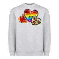 Heather Grey Pride hearts Heavyweight Sweatshirt - FaDigitalArtStudio