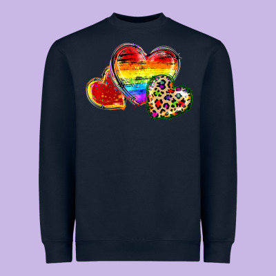 Pride Hearts Heavyweight Sweatshirt Designed By Fadigitalartstudio