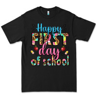 Black happy first day of school Premium Tee - BundleAndBundleShop