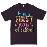 Plum happy first day of school Premium Tee - BundleAndBundleShop