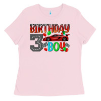 Bubblegum Pink birthday boy 3 Ladies Tee - BundleAndBundleShop