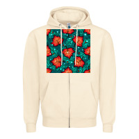 Sandshell fall leaves seamless pattern Zipper Hoodie - BundleAndBundleShop