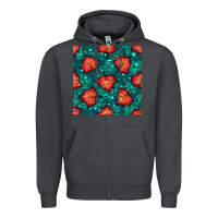 Smoke fall leaves seamless pattern Zipper Hoodie - BundleAndBundleShop