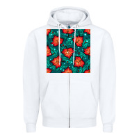 White fall leaves seamless pattern Zipper Hoodie - BundleAndBundleShop