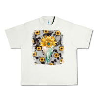 Pistachio cowhide sunflower gemstone bull skull Urban Heavy Tee - JahusDesignShop