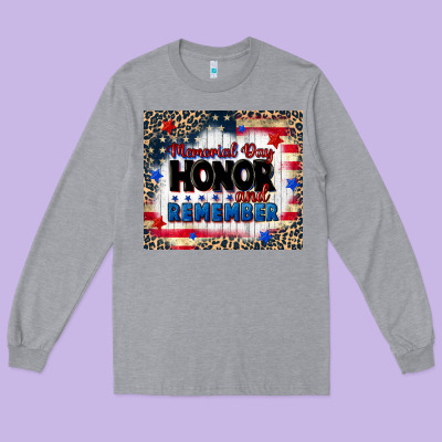 Memorial Day Honor And Remember Long Sleeve Tee Designed By Cowgirlartshop