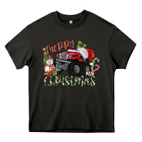 Asphalt Merry Christmas Monster Truck Heavy Core Tee - MaliasSmallBusiness