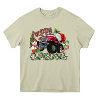 Mossy Merry Christmas Monster Truck Heavy Core Tee - MaliasSmallBusiness