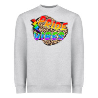 Heather Grey pride vibes Heavyweight Sweatshirt - FaDigitalArtStudio