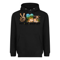 Black Peace Love Spanish Goat Heavyweight Hoodie - LillyAllenDesigns