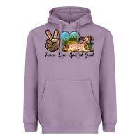 Lavender Peace Love Spanish Goat Heavyweight Hoodie - LillyAllenDesigns