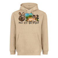 Mushroom Peace Love Spanish Goat Heavyweight Hoodie - LillyAllenDesigns
