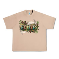 Burro He lives Easter Urban Heavy Tee - NancyCooperArtShop
