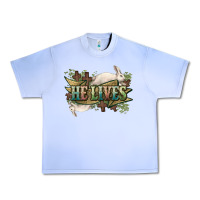 Grape Ice He lives Easter Urban Heavy Tee - NancyCooperArtShop