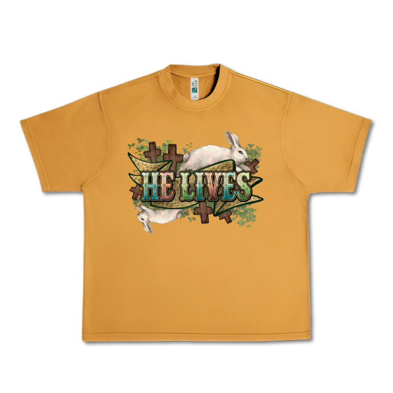 He Lives Easter Urban Heavy Tee by NancyCooperArtShop | Teevron