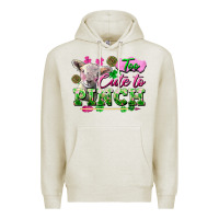 Oatmeal Heather Too Cute To Pinch Premium Hoodie - FaDigitalArtStudio