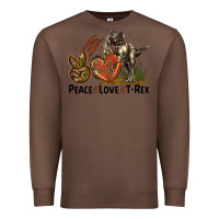 Chestnut Peace Love T Rex Premium Sweatshirt - LillyAllenDesigns