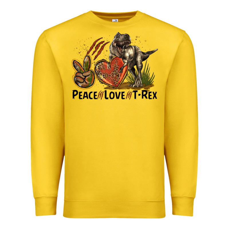 Peace Love T Rex Premium Sweatshirt by LillyAllenDesigns | Teevron