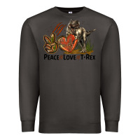 Smoke Peace Love T Rex Premium Sweatshirt - LillyAllenDesigns