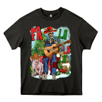 Asphalt Fa la la la skeleton farm Heavy Core Tee - NancyCooperArtShop