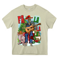 Mossy Fa la la la skeleton farm Heavy Core Tee - NancyCooperArtShop