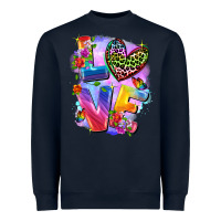 Navy Love pride Heavyweight Sweatshirt - FaDigitalArtStudio