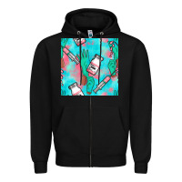 Black Nurse Gloves Seamless Pattern Zipper Hoodie - BundleAndBundleShop
