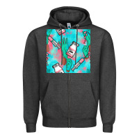 Charcoal Heather Nurse Gloves Seamless Pattern Zipper Hoodie - BundleAndBundleShop