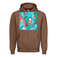 Chestnut Nurse Gloves Seamless Pattern Zipper Hoodie - BundleAndBundleShop