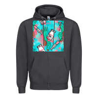 Smoke Nurse Gloves Seamless Pattern Zipper Hoodie - BundleAndBundleShop