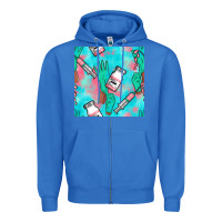 True Royal Nurse Gloves Seamless Pattern Zipper Hoodie - BundleAndBundleShop