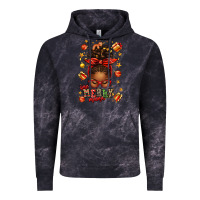 Cloud Black one merry mama christmas afro messy bun Vintage Hoodie - texasbilliewilder