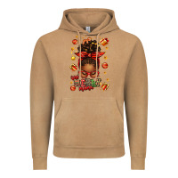 Vintage Camel one merry mama christmas afro messy bun Vintage Hoodie - texasbilliewilder