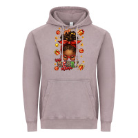 Vintage Zinc one merry mama christmas afro messy bun Vintage Hoodie - texasbilliewilder