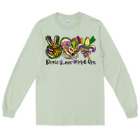 Matcha peace love mardi gras Long Sleeve Tee - CowGirlArtShop